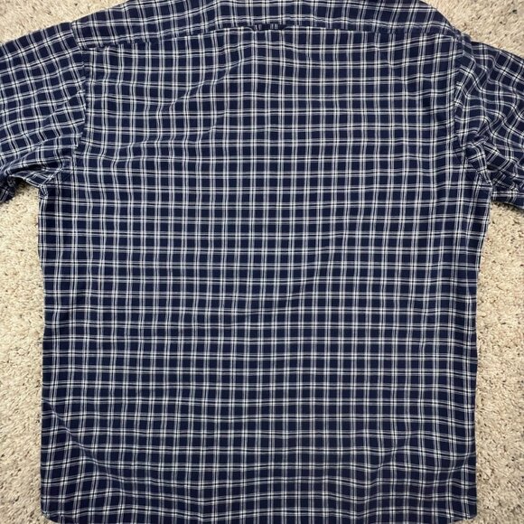 Ralph Lauren Moore Long Sleeve Button Up Shirt Size Large Plaid Blue White - Picture 9 of 9